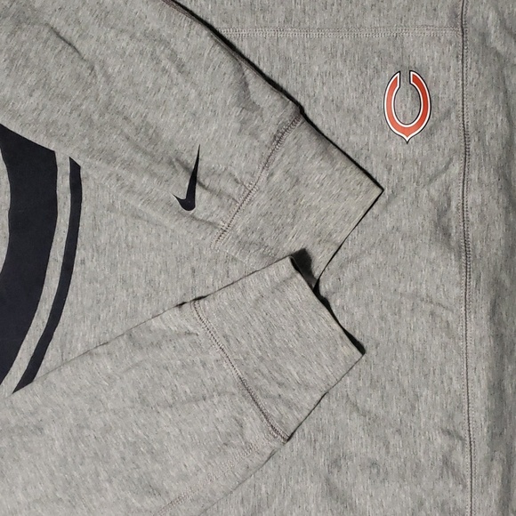 Nike Chicago Bears Off The Shoulder Woman's Long Sleeve  Shirt Gray Size Large - Picture 15 of 15